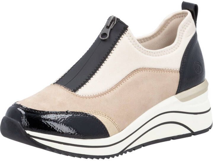 Remonte Slip-on sneakers Elisabeth Hurley-Collection wedge sneaker slipper instapschoen vrijetijdsschoen vegan