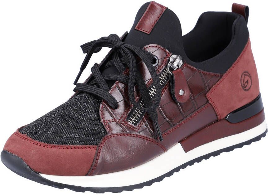 Remonte Sneaker met elastische instap Bordeaux Zwart