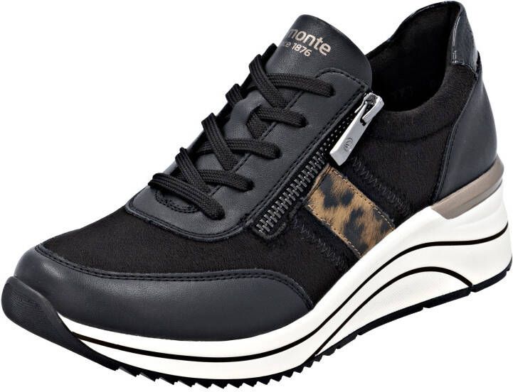 Remonte Sneakers met sleehak Veterschoen lage schoen vrijetijdssneaker in veganistische uitvoering