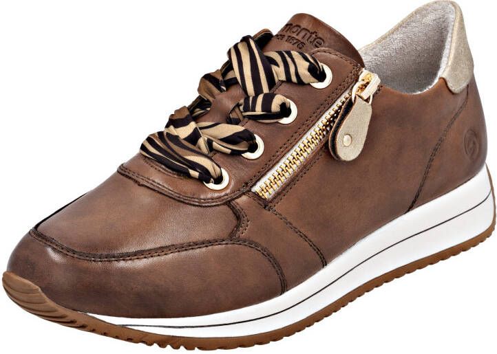 Remonte Sneakers met sleehak Veterschoenen lage schoen vrijetijdsschoen met zijrits