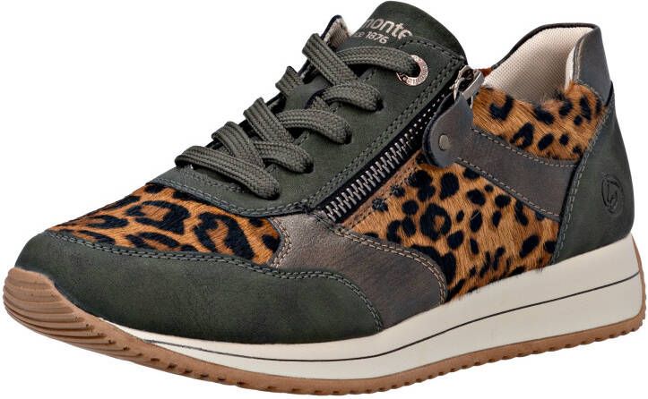 Remonte Sneakers met sleehak Veterschoen lage schoen Casual-Sneaker met binnenzijde ritssluiting