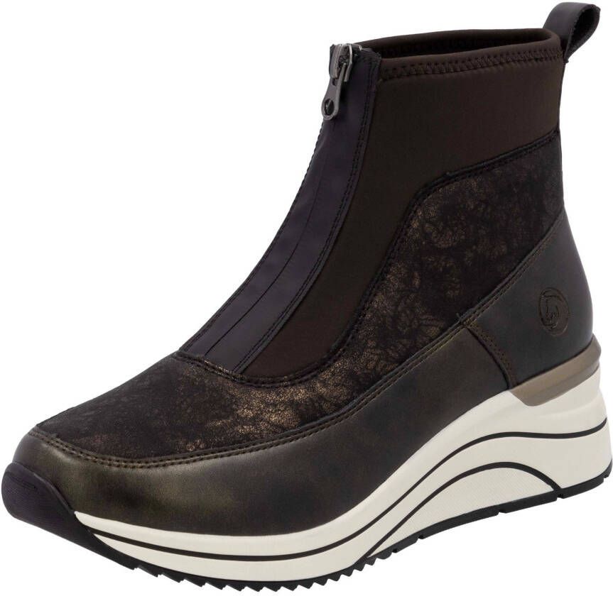 Remonte Sneakers met sleehak instaplaarzen vrijetijdsschoenen high-top sneakers voorrits
