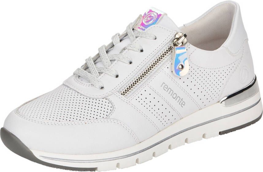 Remonte Sneakers met sleehak met zijrits vrijetijdsschoen lage schoen veterschoen