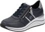 Remonte Sneakers met sleehak vrijetijdsschoen lage schoen veterschoen met metallic contrastaccenten - Thumbnail 2
