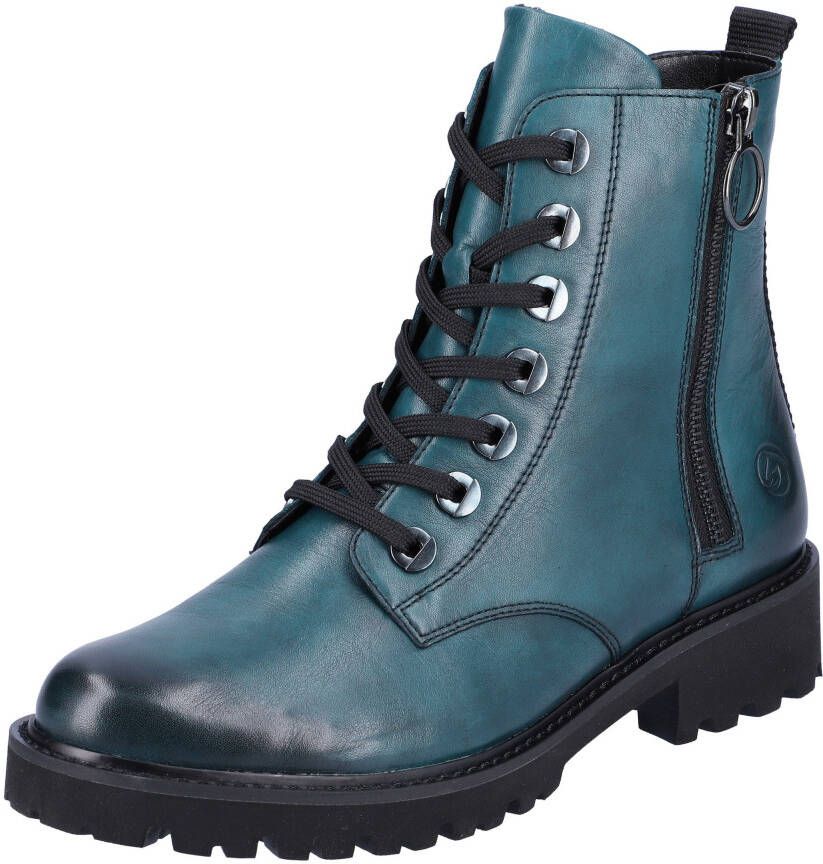 Remonte Veterlaarsjes blokhak laarsjes veterschoenen flats in used look - Foto 2