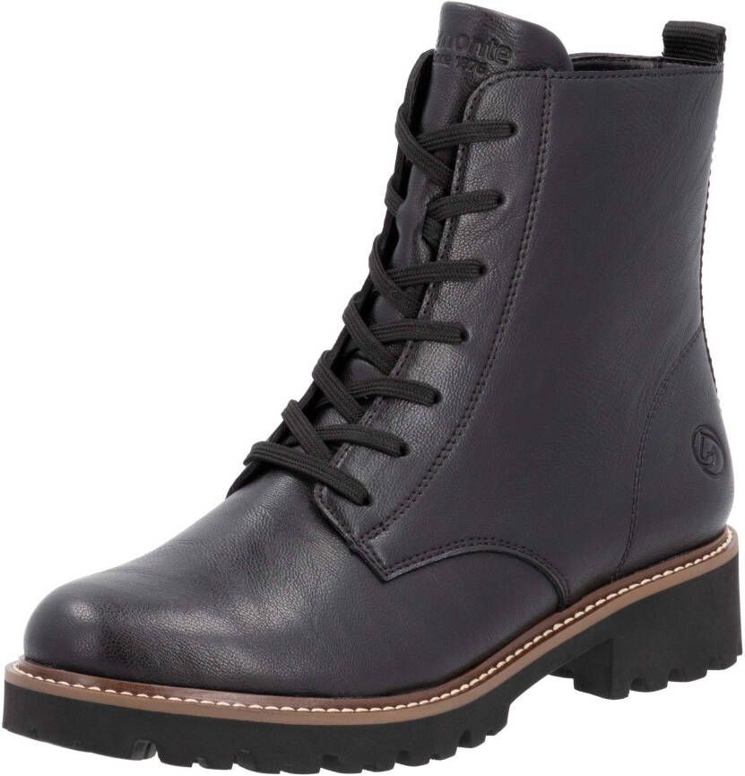 Remonte Veterschoenen blokhak veterschoen enkellaars in used look