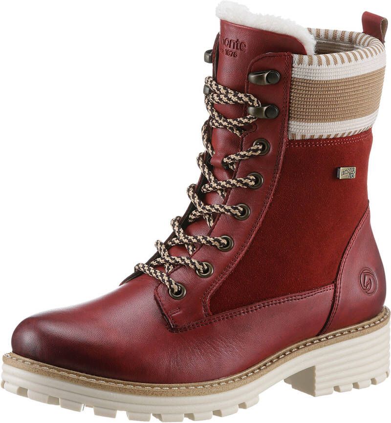 Remonte Winterlaarzen Elisabeth Hurley-Collection veterschoenen met waterafstotende tex-membraan