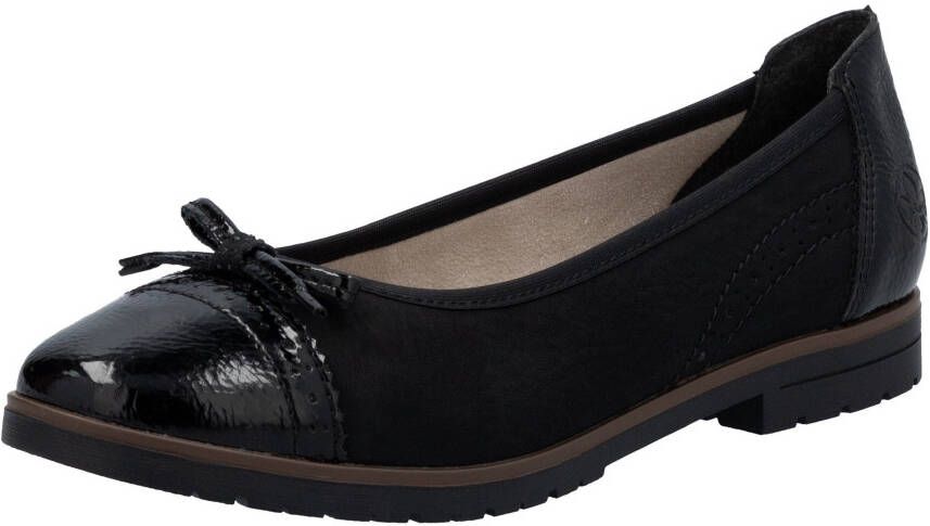 Rieker Ballerina's loafer instapschoen flats instapschoen zakelijke schoen met strik