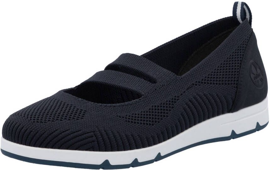 Rieker Ballerina's met riempje instapschoen lage schoen slip-on sneaker met elastiek