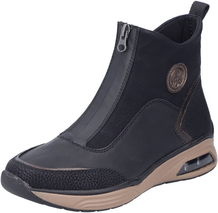 Rieker Boots zonder sluiting enkellaars high top sneaker sleehak met aantrek-lus