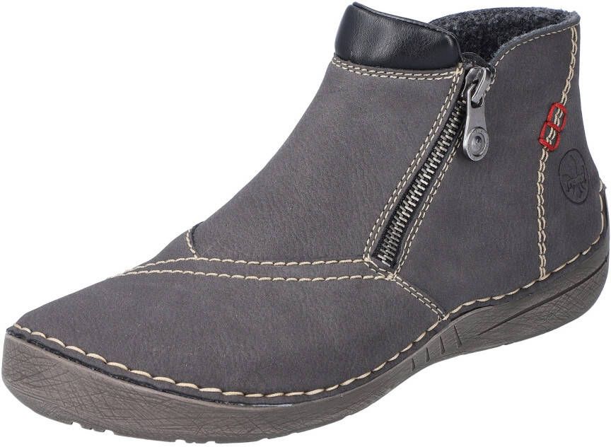 Rieker Boots zonder sluiting enkellaars ritssluiting laarzen met zachte binnenzool