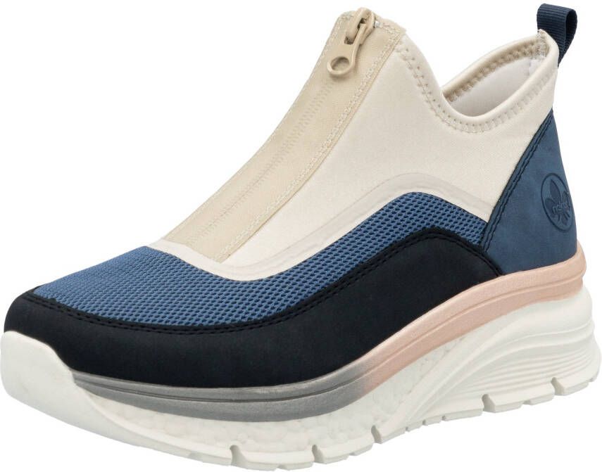 Rieker Boots zonder sluiting sleehak vrijetijdsschoen high top sneakers ritssluiting
