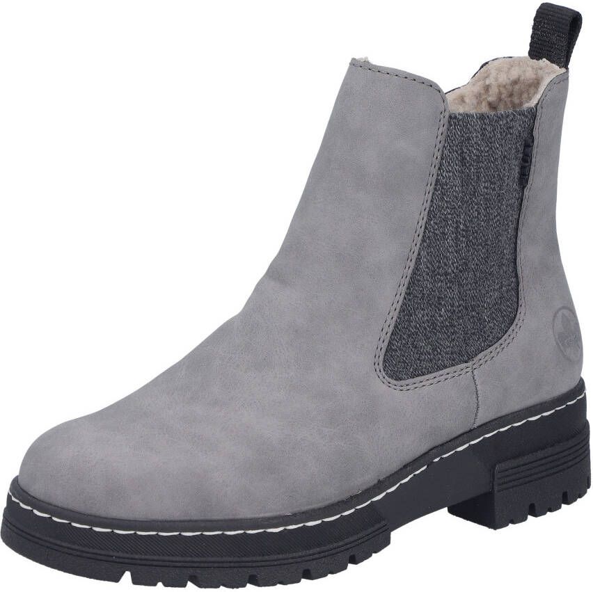 Rieker Chelsea-boots Winter enkellaars winterboots blokhak met stretchinzetstuk
