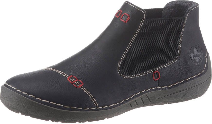 Rieker Chelsea-boots instaplaarzen enkellaars met opvallende contraststiksels - Foto 2