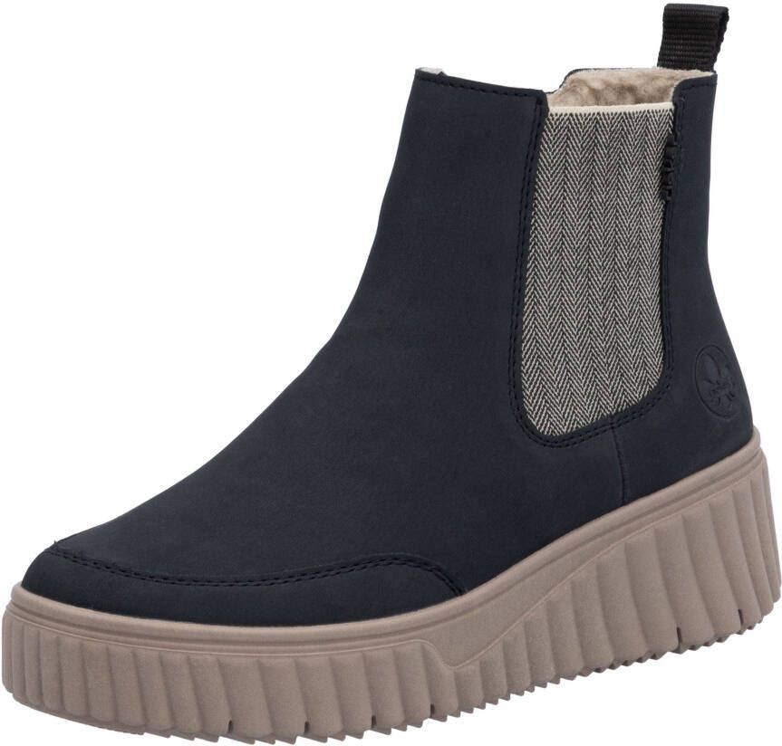Rieker Chelsea-boots instaplaarzen wedge enkellaars met trekband