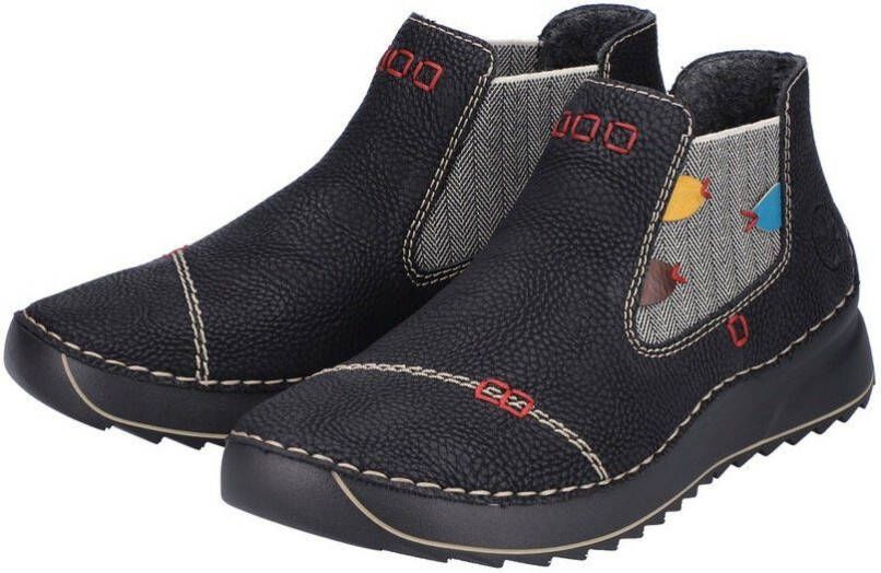Rieker Chelsea-boots instapboots enkellaarsjes profielzool met decoratieve naad - Foto 2