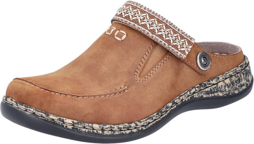 Rieker Clogs sabot instapschoen slippers met klein stretch-inzet