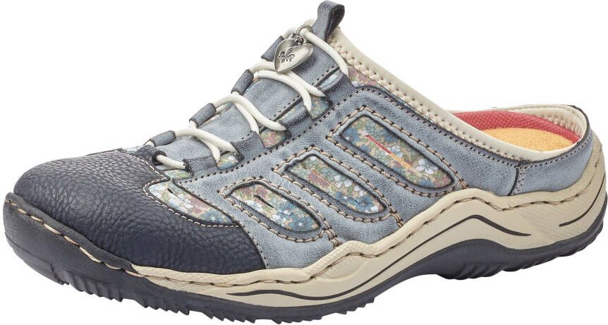 Rieker Clogs sleehak zomerschoen pantoffels met slip-on - Foto 1