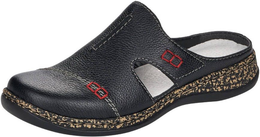 Rieker Clogs pantoffel zomerschoen instapschoen met praktische klittenbandsluiting