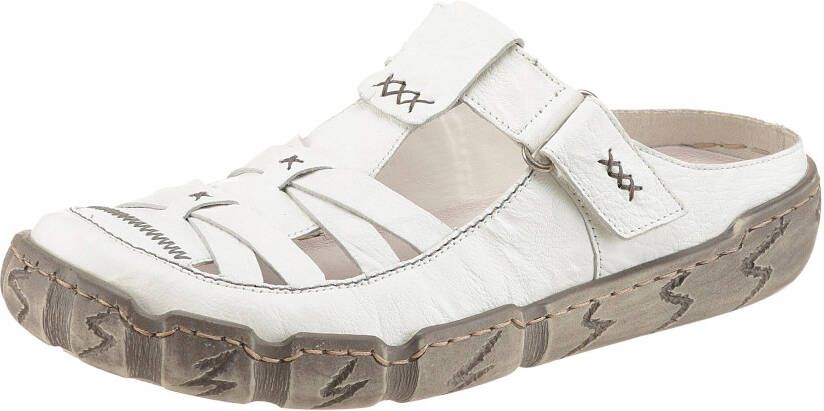 Rieker Clogs zomerschoen slippers met decoratieve stiksels