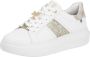Rieker Trendy witte leren sneakers met gouden libelledetail White Dames - Thumbnail 3