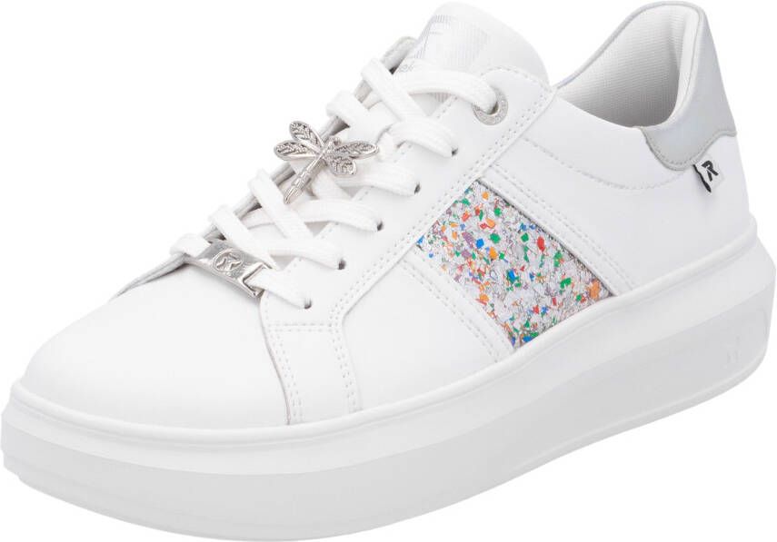 OTTO RIEKER Sport Plateausneakers met stijlvolle metallic-details vrijetijdsschoen lage schoen veterschoen