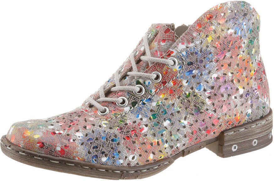 Rieker Hoge veterschoenen blokhak veterschoen laarsjes met mooie laser-cut - Foto 2
