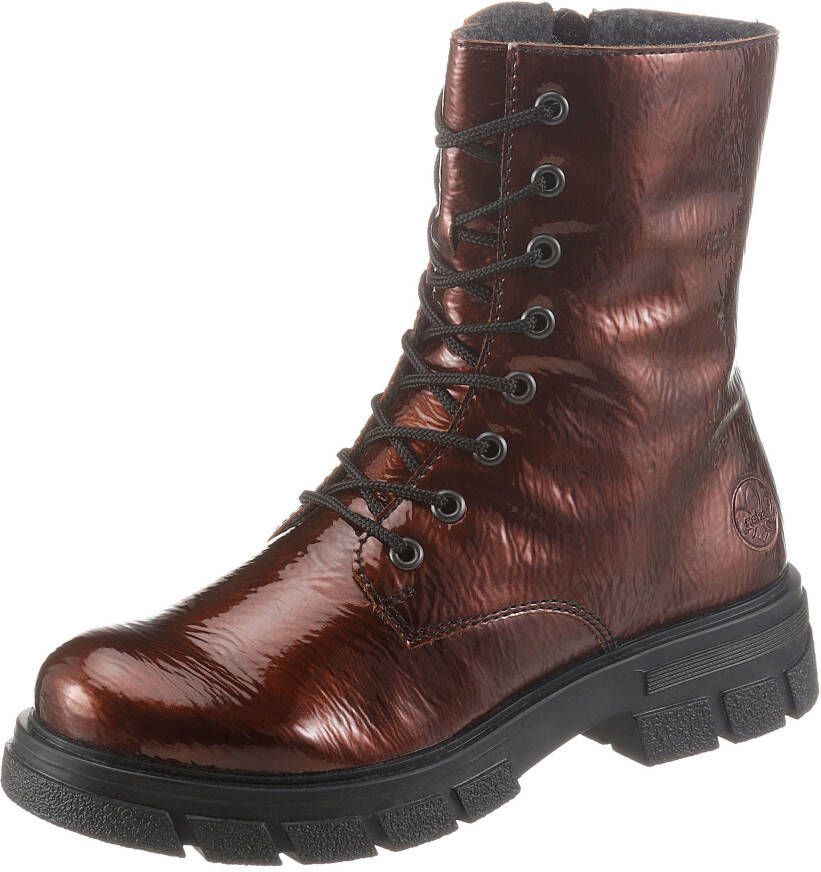 Rieker Hoge veterschoenen in glanzende look - Foto 2