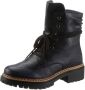 Rieker Hoge veterschoenen enkellaarsjes profielzool blokhak met casual vetersluiting - Thumbnail 3