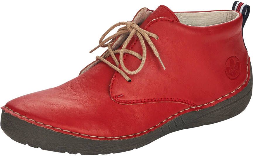 Rieker Hoge veterschoenen enkellaars veterschoen met kadernaad