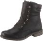Rieker Hoge veterschoenen winterboots blokhak enkellaarsjes met subtiele studs - Thumbnail 1