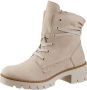 Rieker Beige Bikerboot Jaarrond Draagbaar Zachte Voering Rits & Vetersluiting Beige Dames - Thumbnail 5