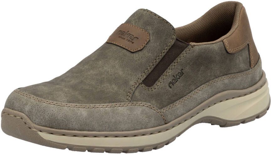 Rieker Instappers slip-on sneaker vrijetijdsschoen lage schoen met elastische band
