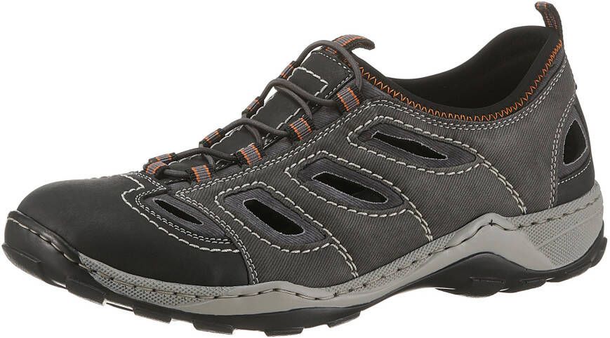 Rieker Instappers Trekking Schoen Sandalen Zomerschoen met praktische Gummitrek