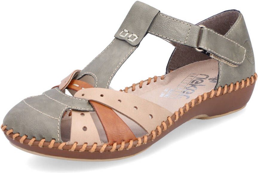 Rieker Klittenbandschoenen met contrastnaden