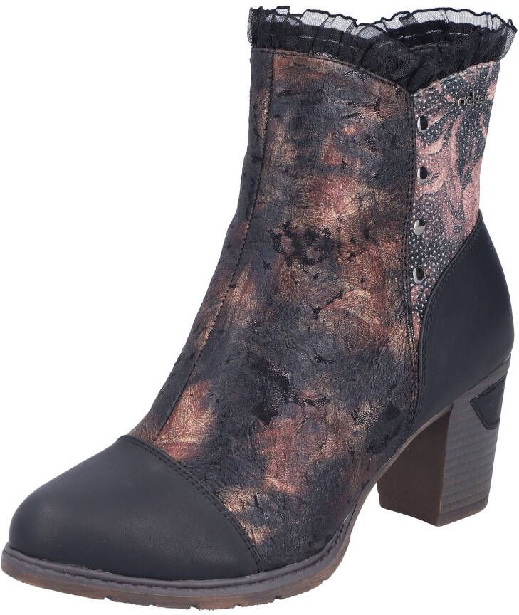 Rieker Laarsjes Klederdracht laarsjes feestlaarsjes blokhak met warme voering