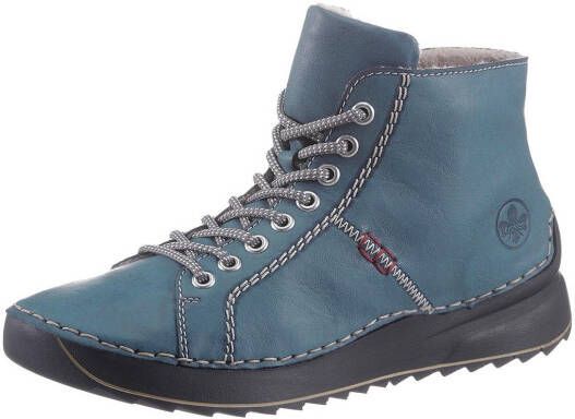 Rieker Hoge veterschoenen met decoratieve stiksels