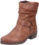 Rieker Laarsjes cowboylaarzen western-enkellaars hakken met decoratieve riem - Thumbnail 1