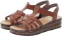 Rieker Bruine Synthetische Platte Sandaal met Unieke Zool Brown Dames - Thumbnail 6
