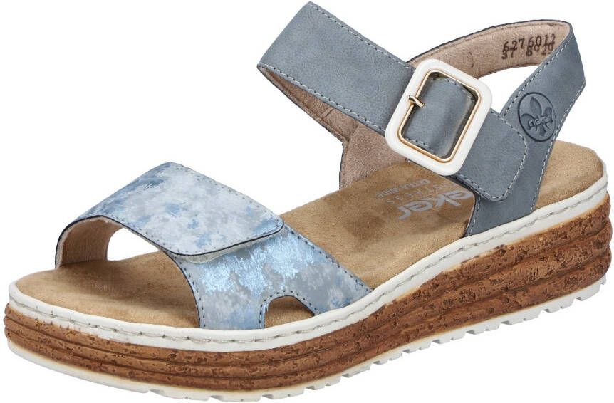 Rieker Plateausandalen Sandalette zomerschoen sleehaksandaal met praktische klittenbandsluitingen