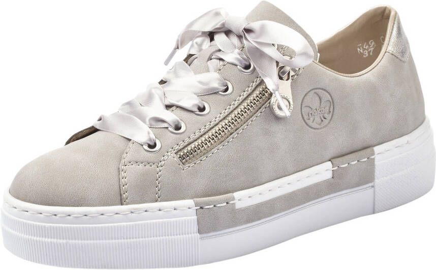 Rieker Plateausneakers met decoratieve rits vrijetijdsschoen lage schoen veterschoen - Foto 2