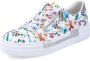 Rieker Plateausneakers met lentebloemenprint vrijetijdsschoen halfhoge schoen veterschoen - Thumbnail 2