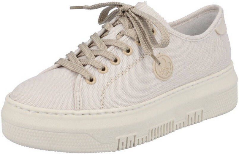 Rieker Plateausneakers van canvas vrijetijdsschoen lage schoen veterschoen