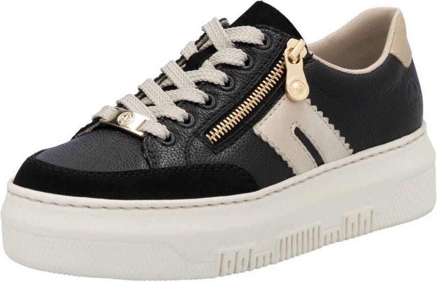 Rieker Plateausneakers veterschoenen lage schoen vrijetijdsschoen met zijrits
