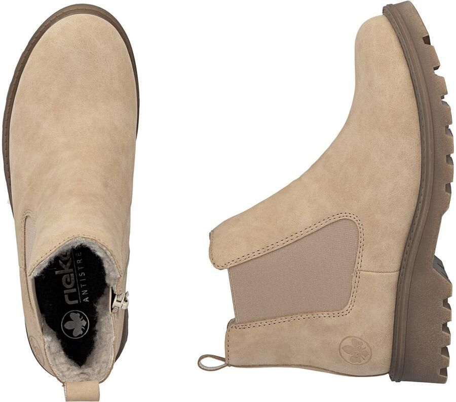 Rieker Chelsea-boots instappers enkellaars blokhak met knusse warme voering - Foto 3