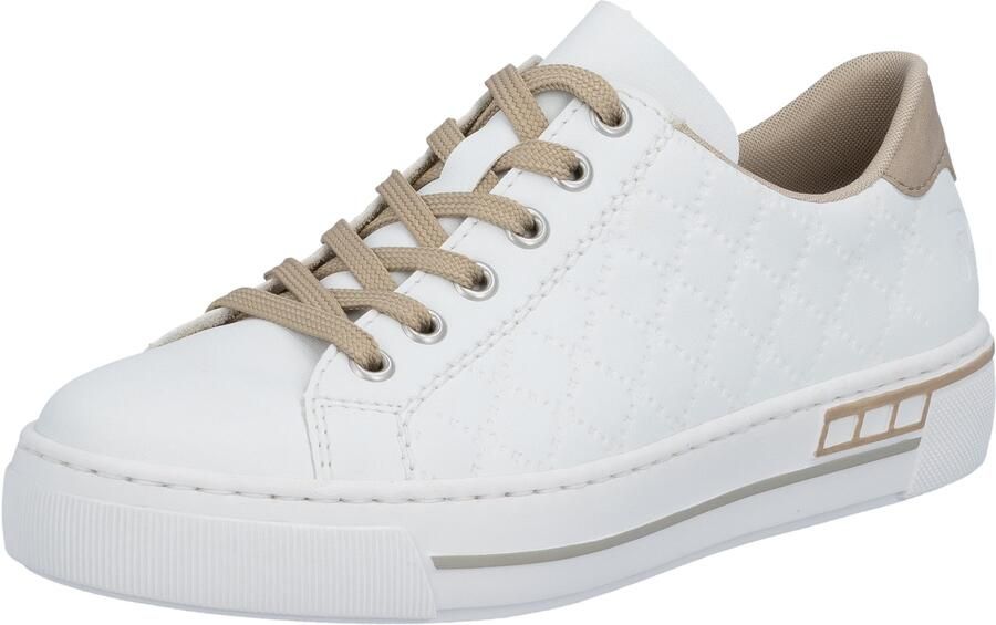 Rieker Plateausneakers harmonieuze contrastdetails vrijetijdsschoen lage schoen veterschoen - Foto 6