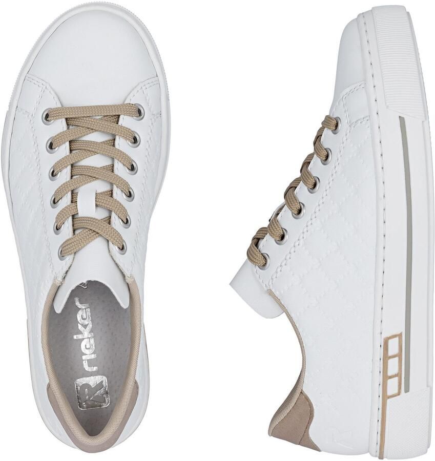 Rieker Plateausneakers harmonieuze contrastdetails vrijetijdsschoen lage schoen veterschoen - Foto 2