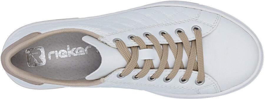 Rieker Plateausneakers harmonieuze contrastdetails vrijetijdsschoen lage schoen veterschoen - Foto 11