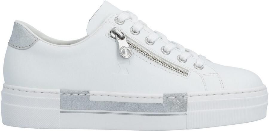Rieker Plateausneakers met decoratieve rits aan de zijkant vrijetijdsschoen lage schoen veterschoen - Foto 7