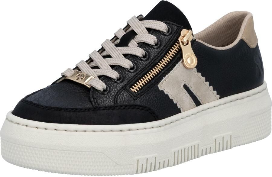 Rieker Plateausneakers veterschoenen lage schoen vrijetijdsschoen met zijrits - Foto 5